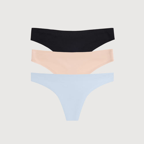 Simply Smooth No Show Thong 3 Pack